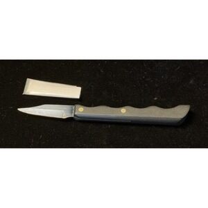 Vintage Paring Knife: Case XX Chromium, CA 287, Black Handle with Sheath